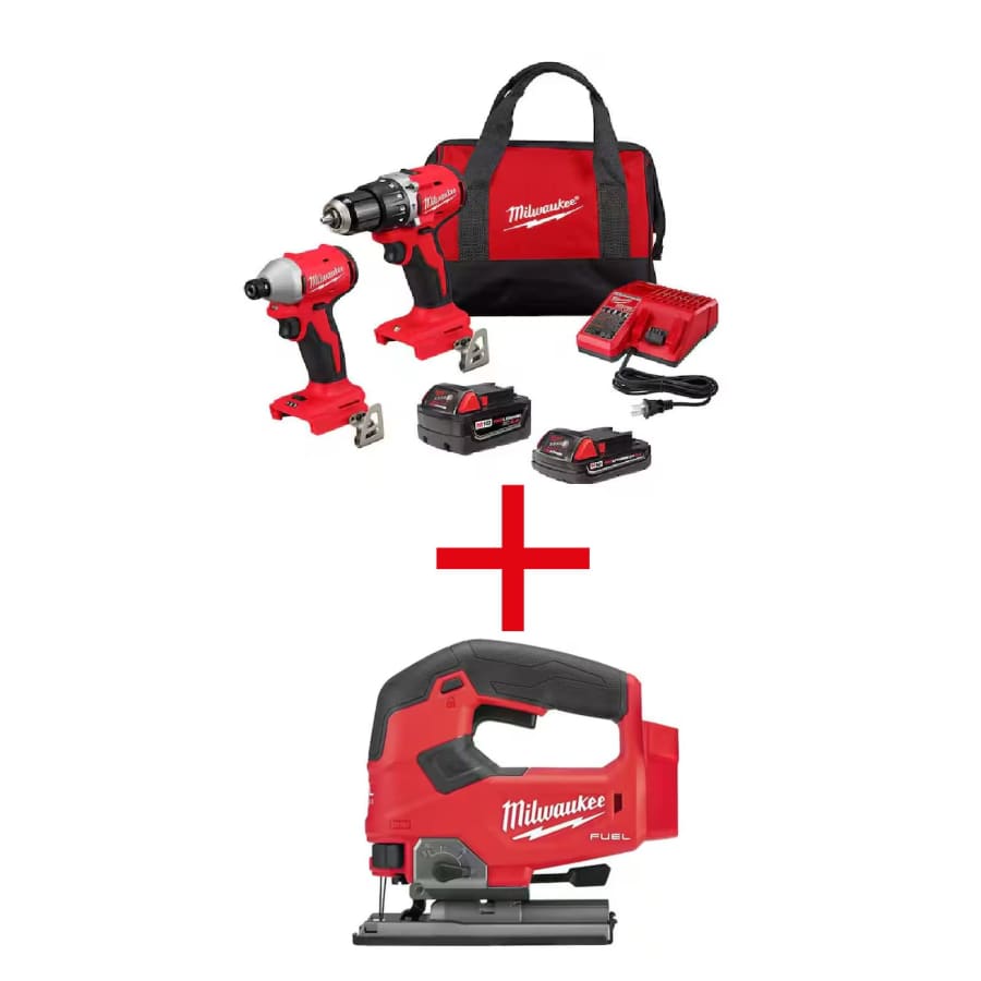 Milwaukee M18 18V Li-Ion Hammer Drill/Impact Combo Kit: $299 w/ FREE tool worth up to $199 Milwaukee M18 18V Li-Ion Hammer Drill/Impact Combo Kit: $299 w/ FREE tool worth up to $199