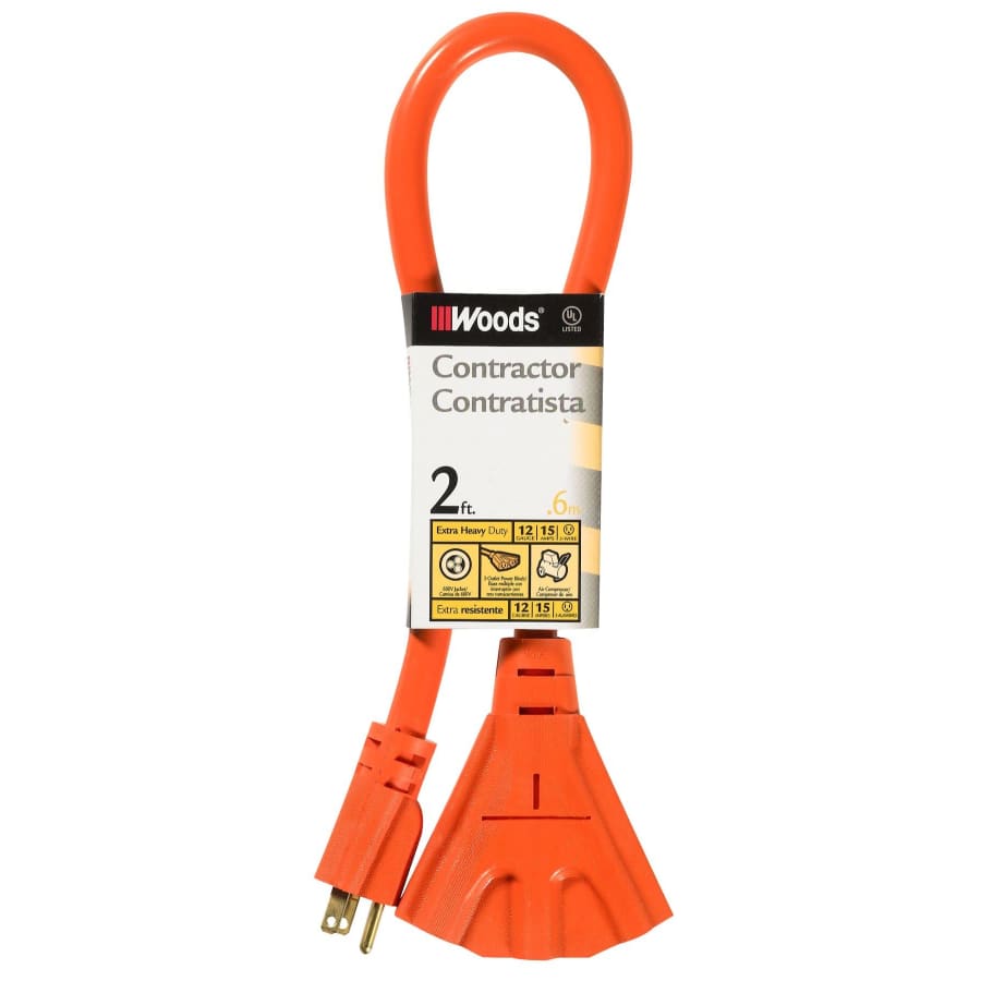 Woods 3-Outlet Outdoor 2-Foot Extension Cord: $5.80 Woods 3-Outlet Outdoor 2-Foot Extension Cord: $5.80