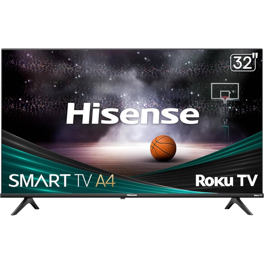Hisense A4 Series 32A4HNR 32" 720p LED Roku Smart TV: $98