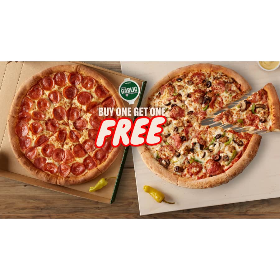 Papa John's Large Pizzas: Buy one get one free Papa John's Large Pizzas: Buy one get one free