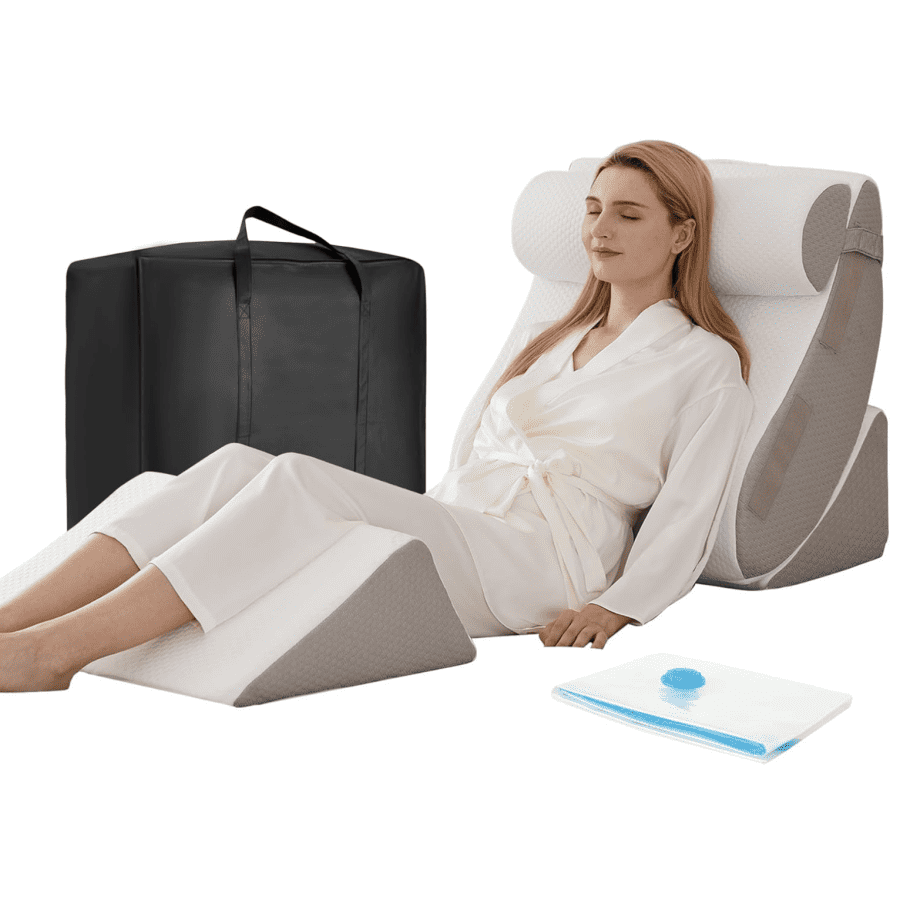 4-Piece Bed Wedge Pillow Set: $40 w/ Prime