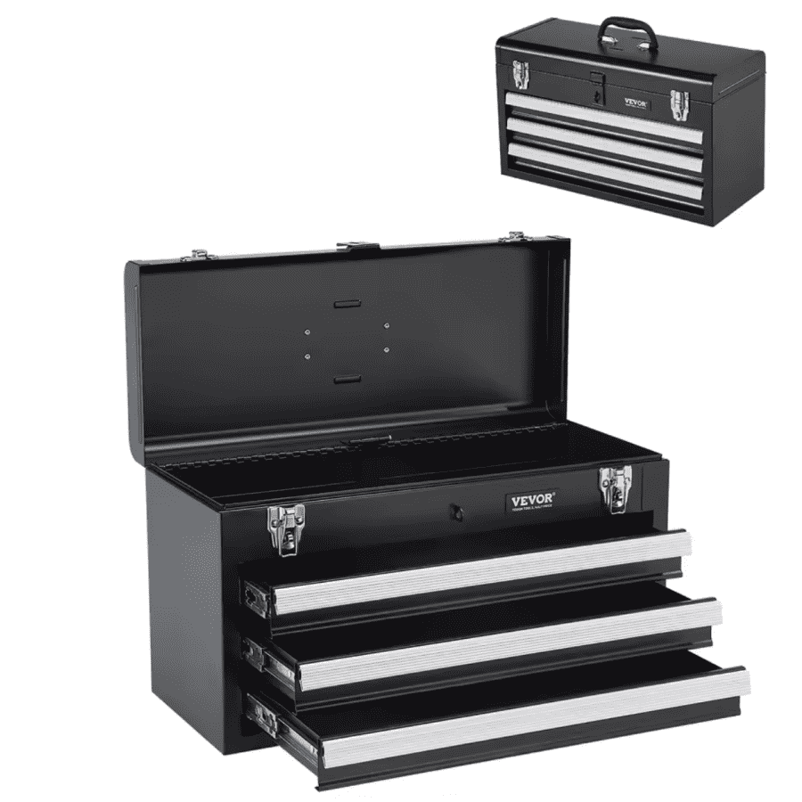 Vevor 20" 3-Drawer Metal Tool Box: $38 Vevor 20" 3-Drawer Metal Tool Box: $38