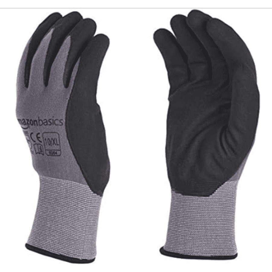 Amazon Basics Micro-Foam Nitrile Coated Work Gloves 12-Pack (XL): $9.99