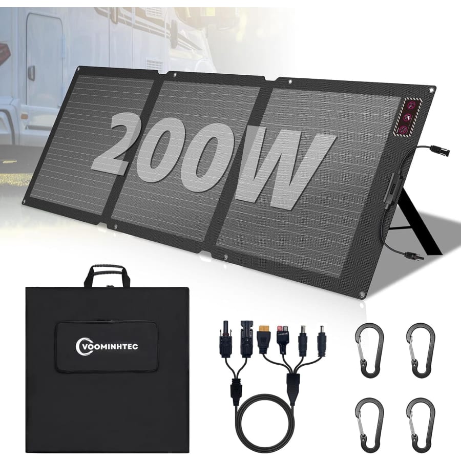 Voominhtec 200W Portable Foldable Solar Panel: $99.99