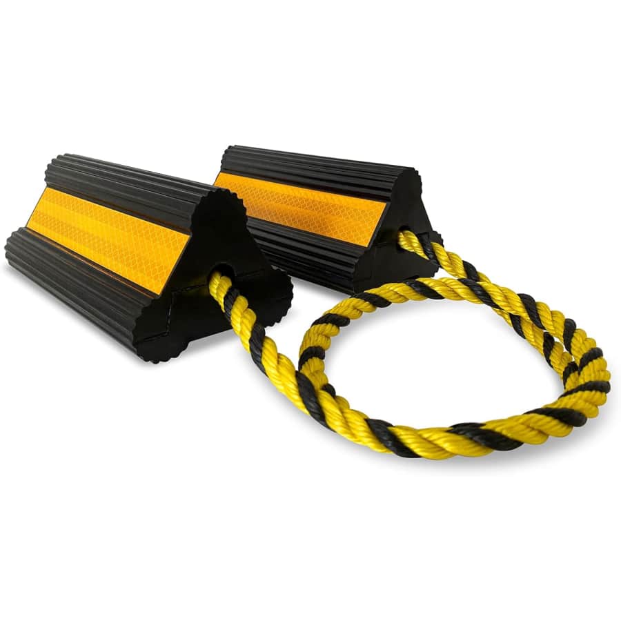 Roblock Heavy Duty Rubber Dual Wheel Chocks: $14.99 Roblock Heavy Duty Rubber Dual Wheel Chocks: $14.99