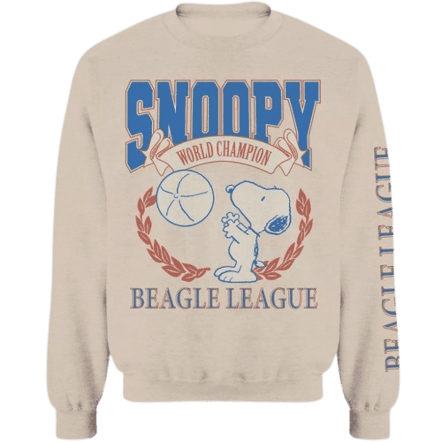 Peanuts Men's Snoopy Crewneck Pullover Sweatshirt: $11.99