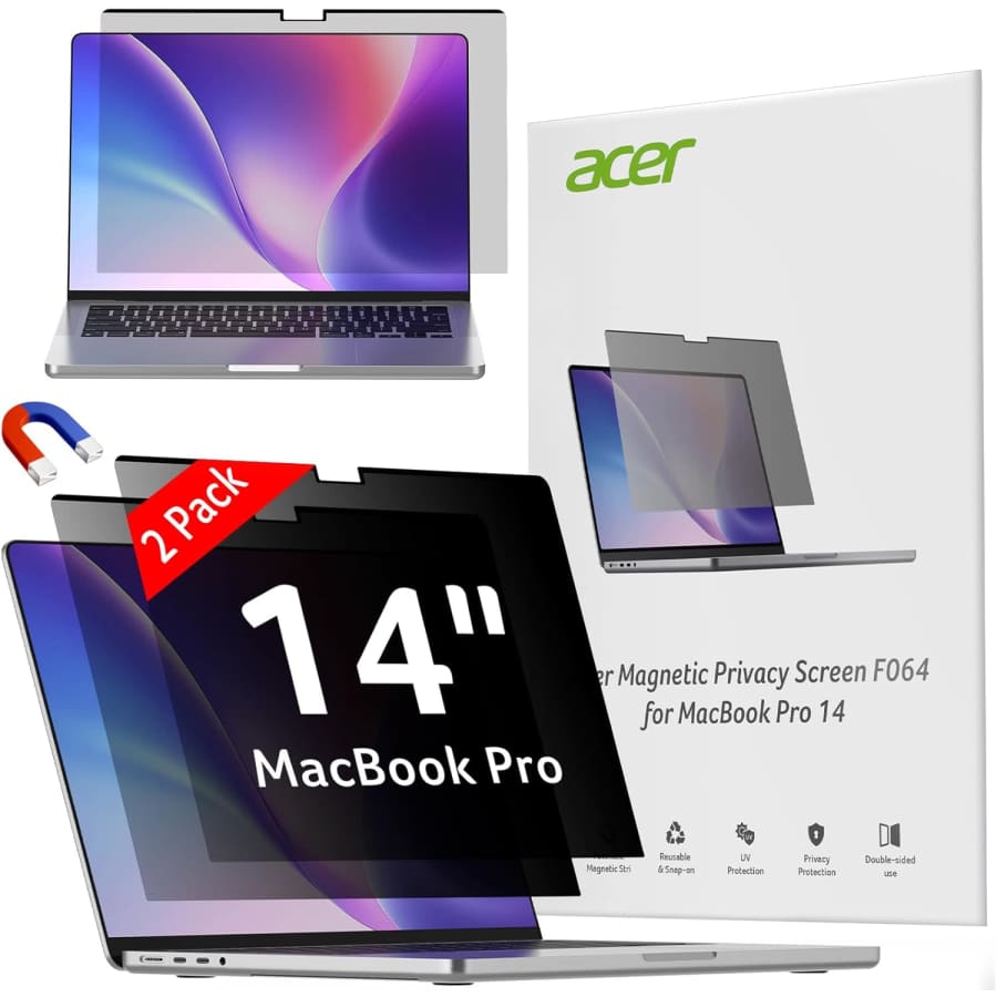 Acer 14" Laptop Privacy Screen for MacBook Pro 2-Pack: $14.99 Acer 14" Laptop Privacy Screen for MacBook Pro 2-Pack: $14.99