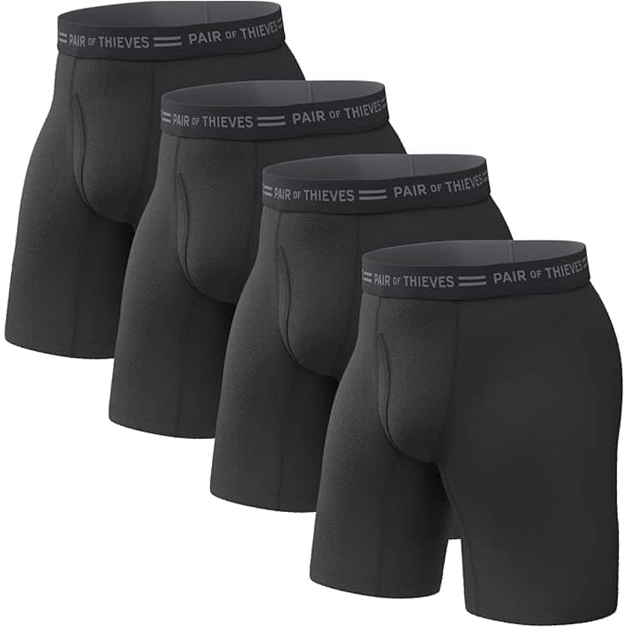Pair of Thieves Men's Long Boxer Briefs 4-Pack: $14 Pair of Thieves Men's Long Boxer Briefs 4-Pack: $14