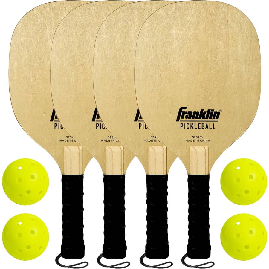 Franklin Sports Wooden Pickleball Set: $15 Franklin Sports Wooden Pickleball Set: $15