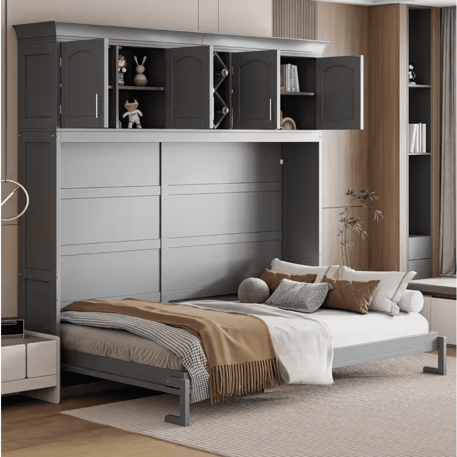 Harper & Bright Designs Queen Murphy Bed: $759 Harper & Bright Designs Queen Murphy Bed: $759