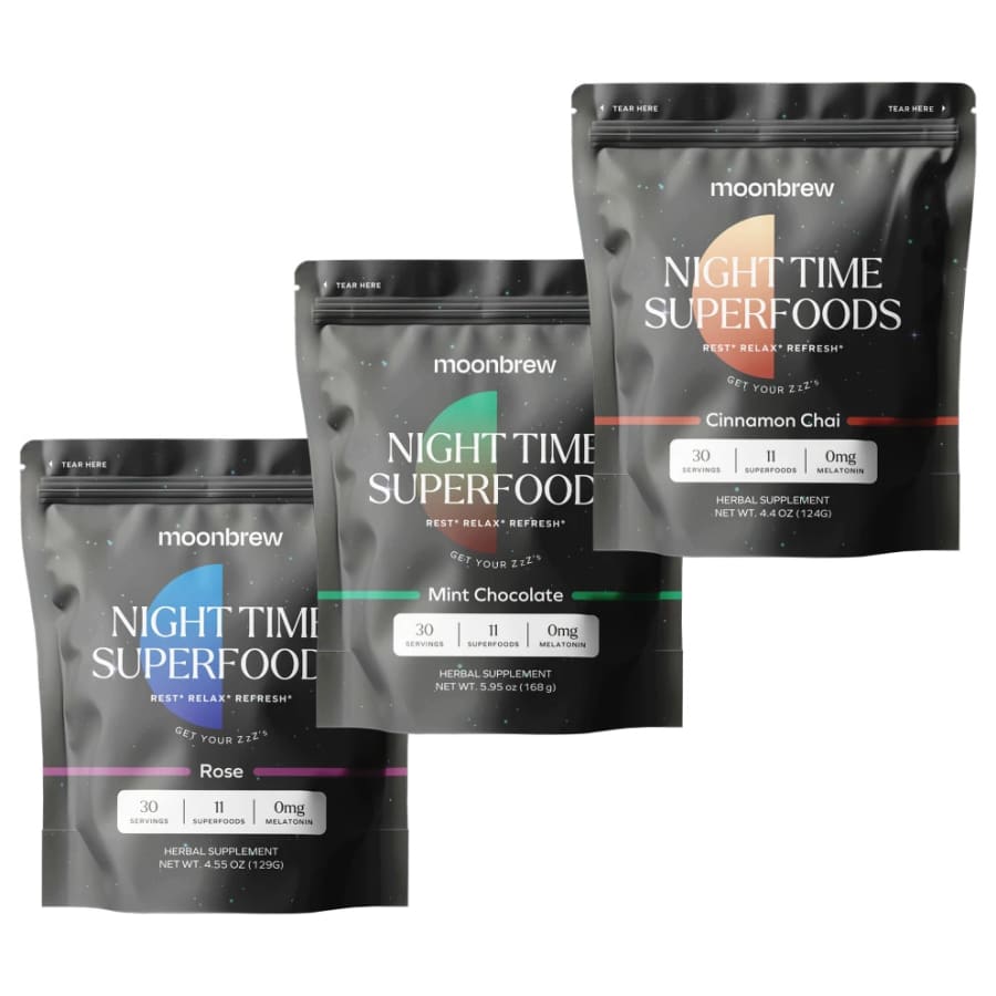 MoonBrew Nighttime Superfoods Natural Sleep Aid Drink Mix 3-Pack: $29.99