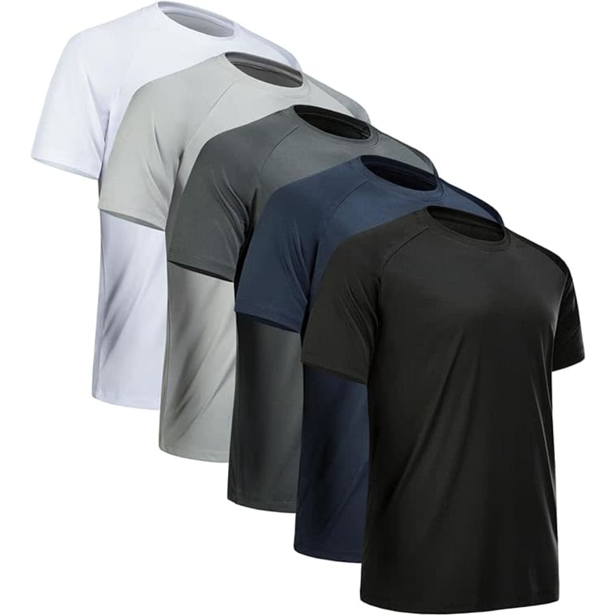 Men's Quick Dry T-Shirts 5-Pack: $20 Men's Quick Dry T-Shirts 5-Pack: $20