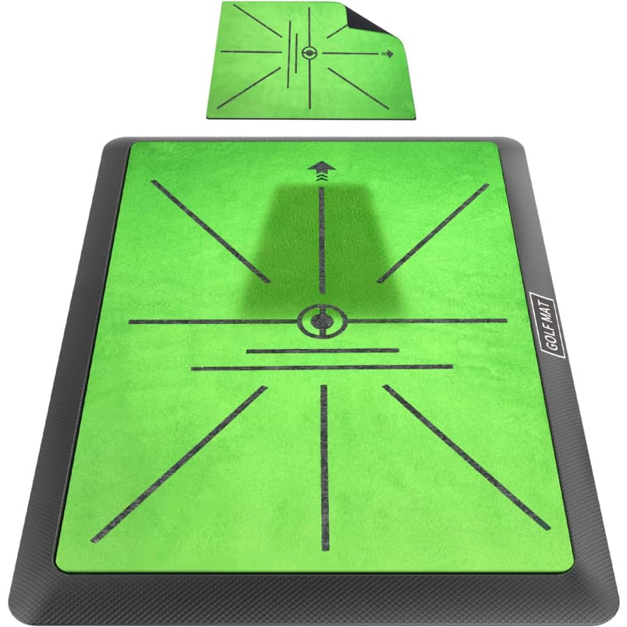 Golf Hitting Mat with Swing Path Guide: $25 Golf Hitting Mat with Swing Path Guide: $25