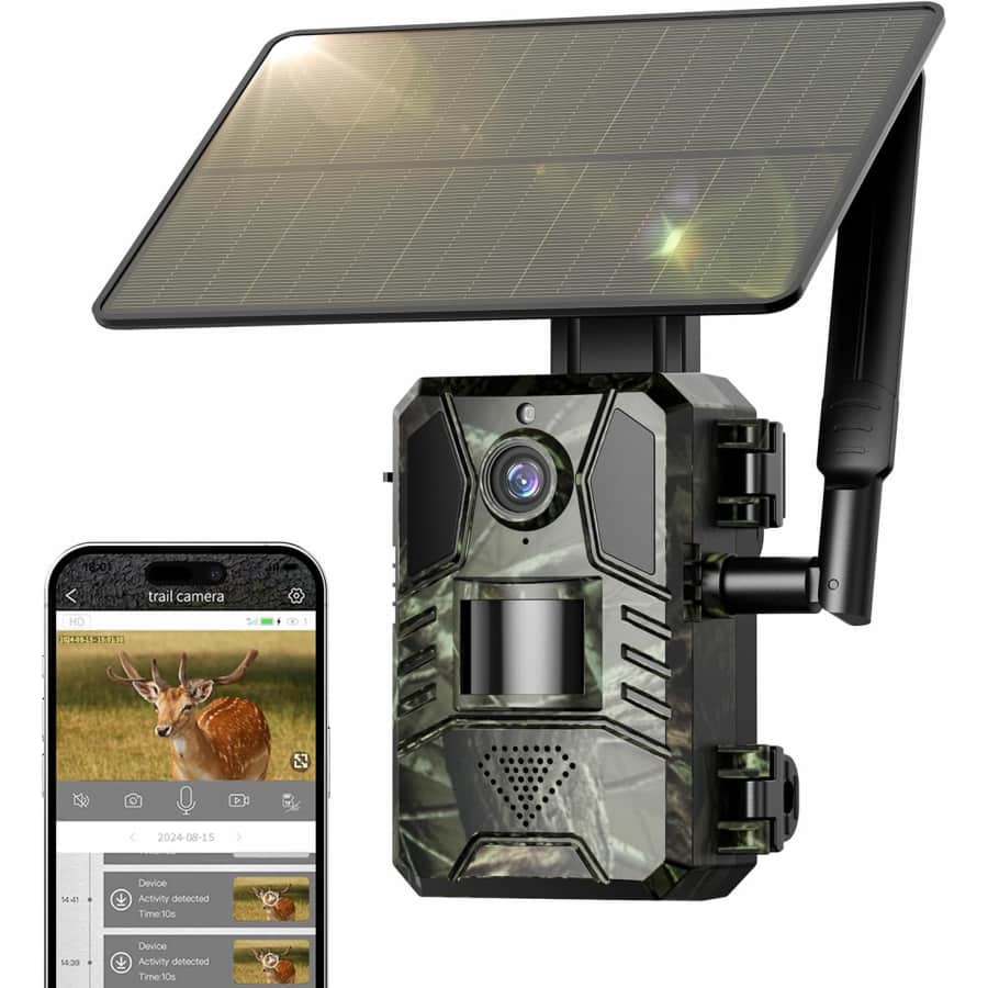Loatos 4G LTE Solar Panel Trail Camera: $25.91