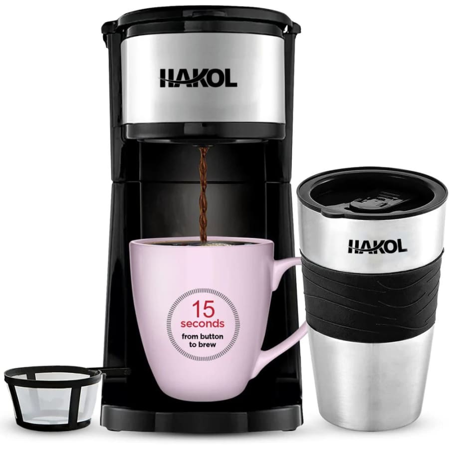 Mini Travel Coffee Maker w/ 15-oz. Travel Mug: $9.99 Mini Travel Coffee Maker w/ 15-oz. Travel Mug: $9.99