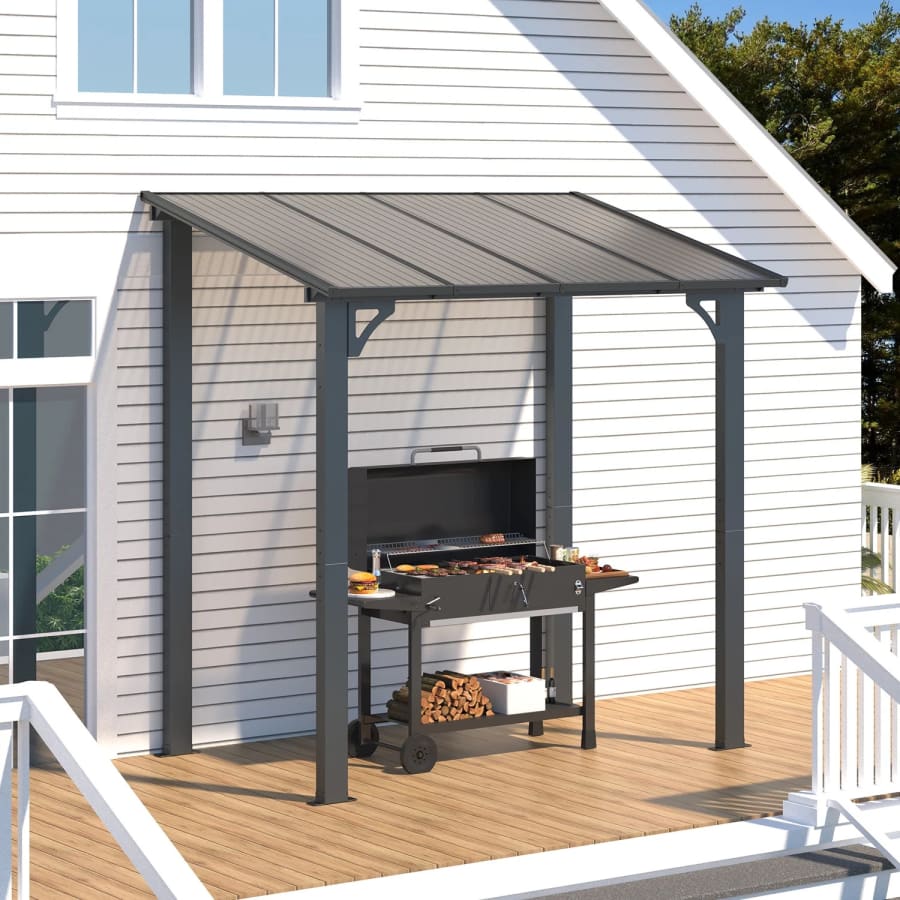 5x8-Foot Aluminum Hardtop Patio Pergola: $270 5x8-Foot Aluminum Hardtop Patio Pergola: $270