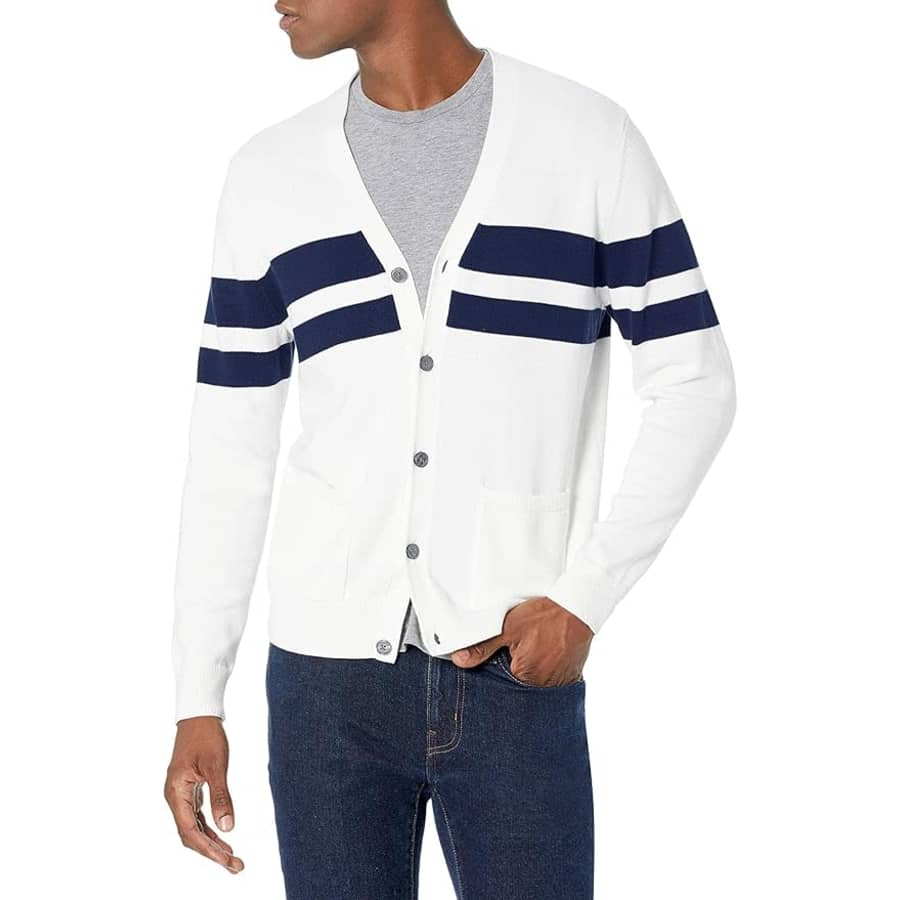 Amazon Essentials Men's 100% Cotton Cardigan Sweater: from $15