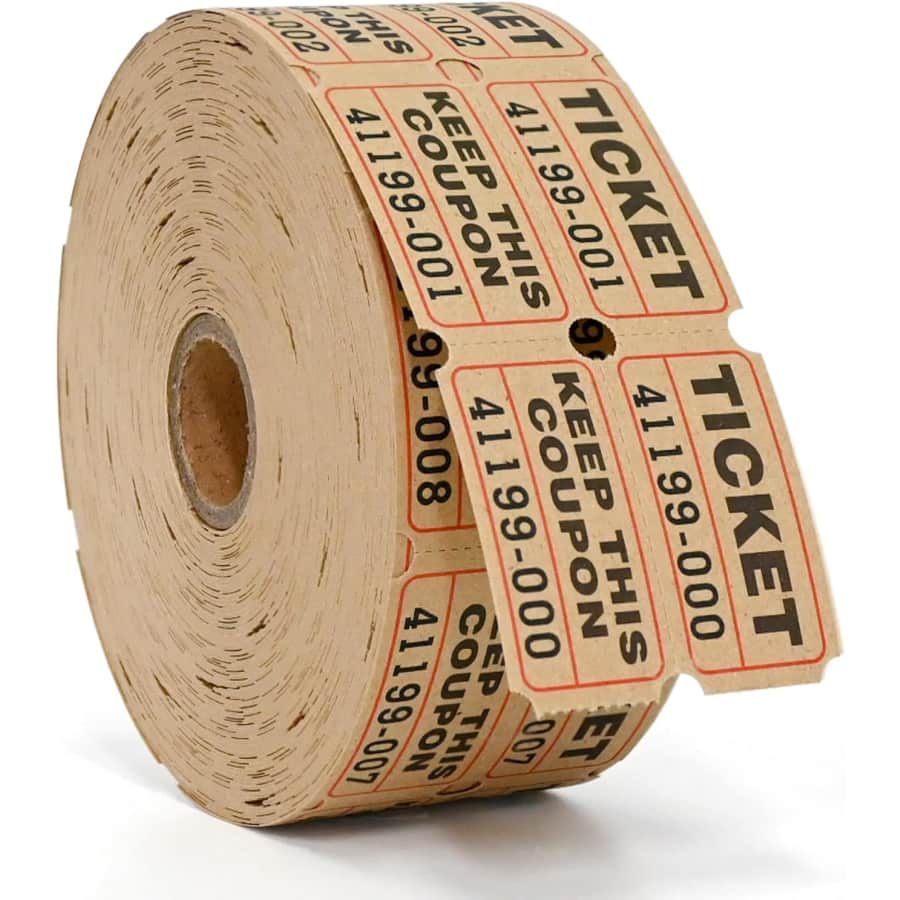 Raffle Tickets Double Roll: $7.19