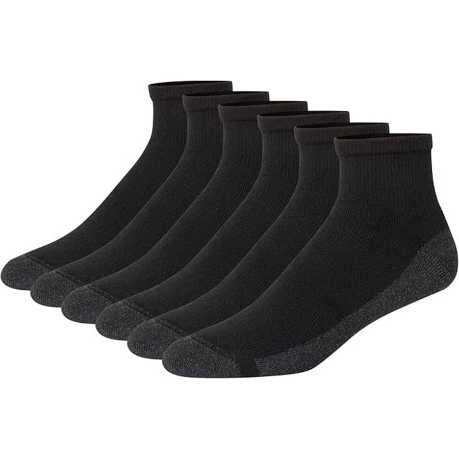 Hanes Men's Max Cushioned Ankle Socks 6-Pack: $6.59