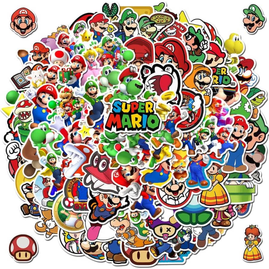 Mario Stickers 100-Pack: $5 Mario Stickers 100-Pack: $5