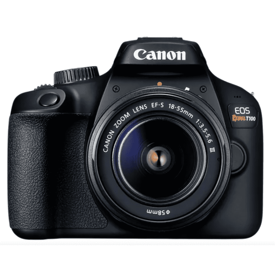 Refurb Canon EOS Rebel T100 EF-S 18-55mm F/3.5-5.6 III Lens Kit: $199 Refurb Canon EOS Rebel T100 EF-S 18-55mm F/3.5-5.6 III Lens Kit: $199