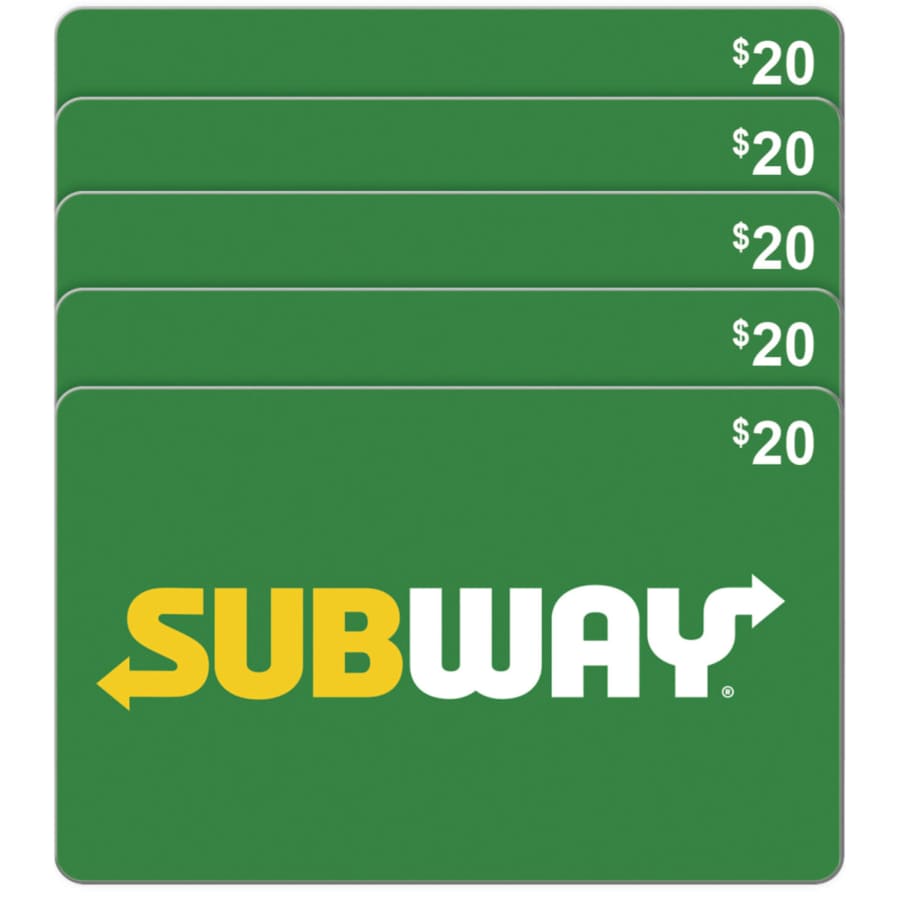 $100 Subway Gift Card: $80 for members