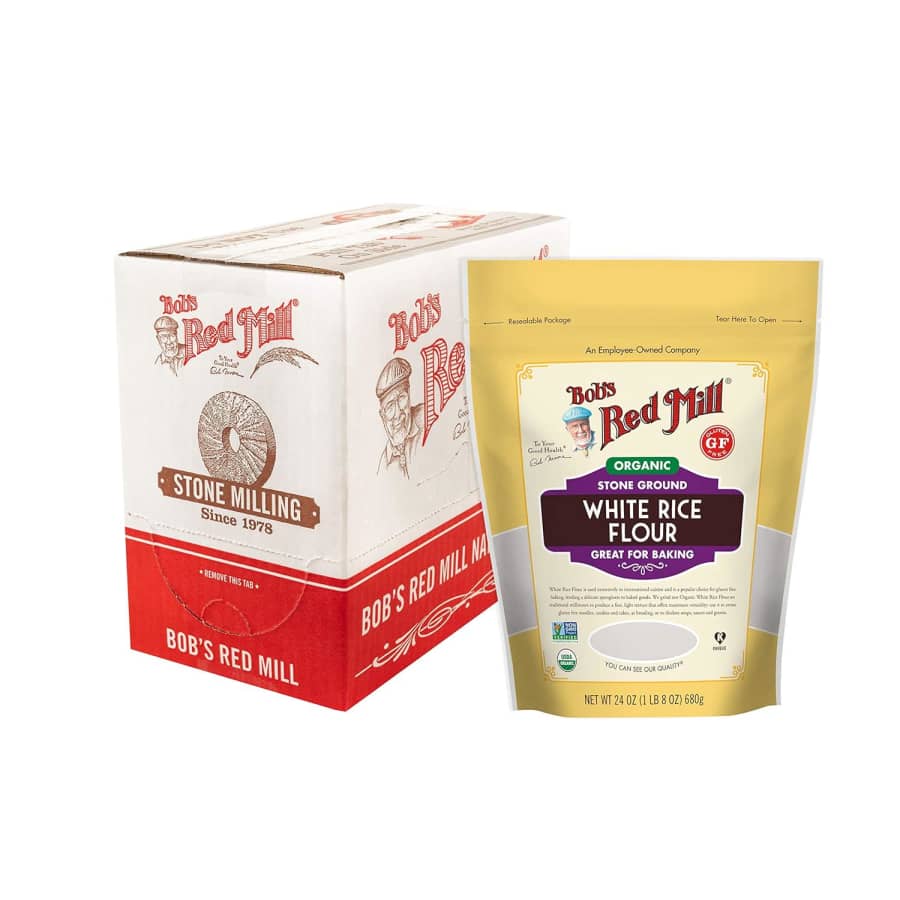Bob's Red Mill Organic White Rice Flour 24-oz. Bag 4-Pack: $16 via Sub & Save