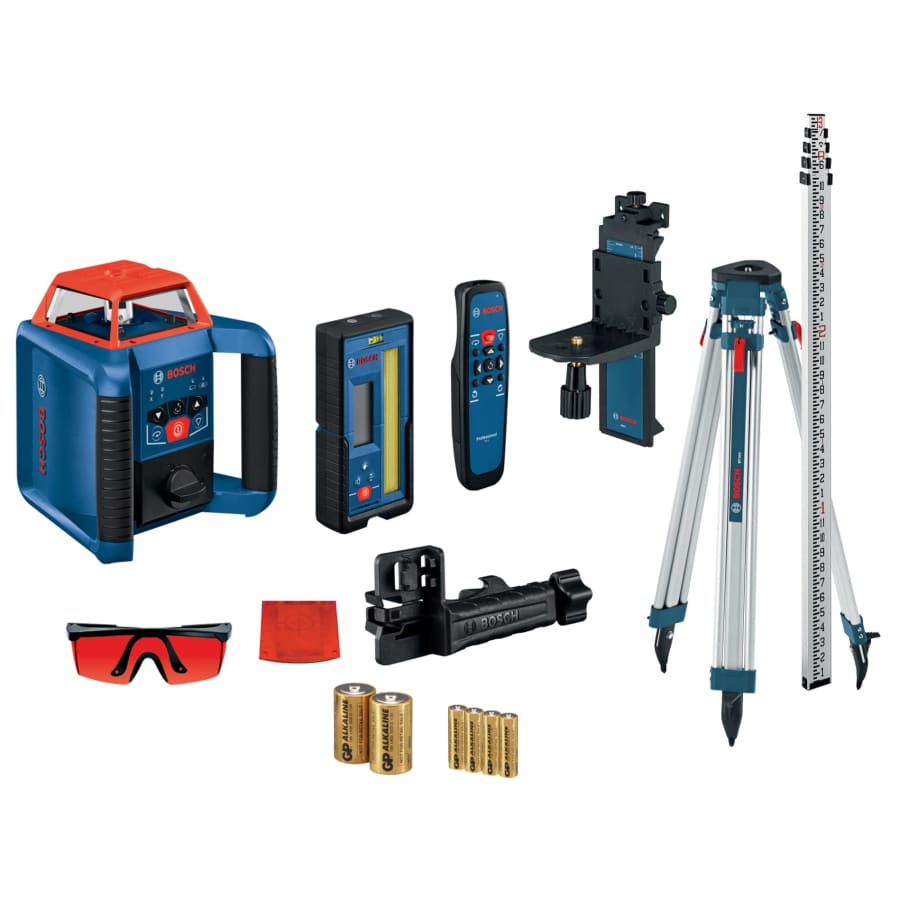 Bosch 2,000-ft. Red 360-Degree Self-Leveling Rotary Laser Level Kit: $649