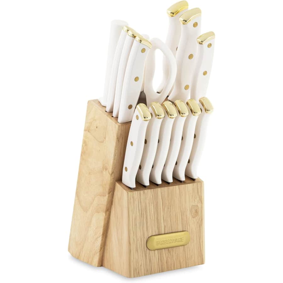 Farberware 15-Piece Triple Riveted Knife Block Set: $40