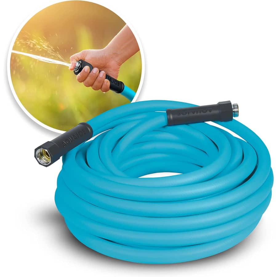 Aqua Joe 50-Foot Professional-Grade Hybrid Polymer Garden Hose: $26 Aqua Joe 50-Foot Professional-Grade Hybrid Polymer Garden Hose: $26
