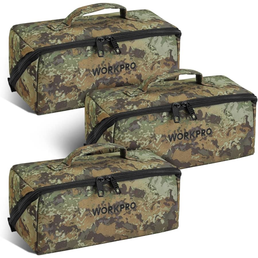 WorkPro 10" Wide Mouth Utility Tool Bag 3-Pack: $15.39 WorkPro 10" Wide Mouth Utility Tool Bag 3-Pack: $15.39