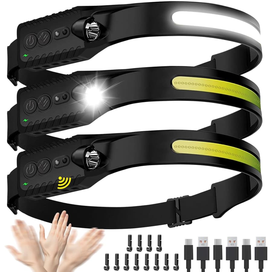 Rechargeable Headlamp 3-Pack: $5.94