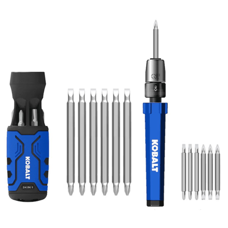 Kobalt 24-in-1 Screwdriver w/ 2" Multi-Bit Combination Tip Screwdriver Set: $14.98 Kobalt 24-in-1 Screwdriver w/ 2" Multi-Bit Combination Tip Screwdriver Set: $14.98