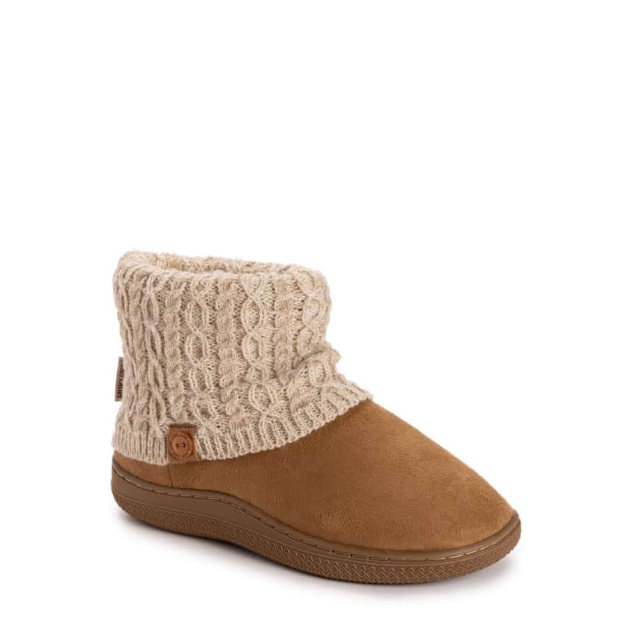 Muk Luks Women's Cable Knit Slipper Booties: $16