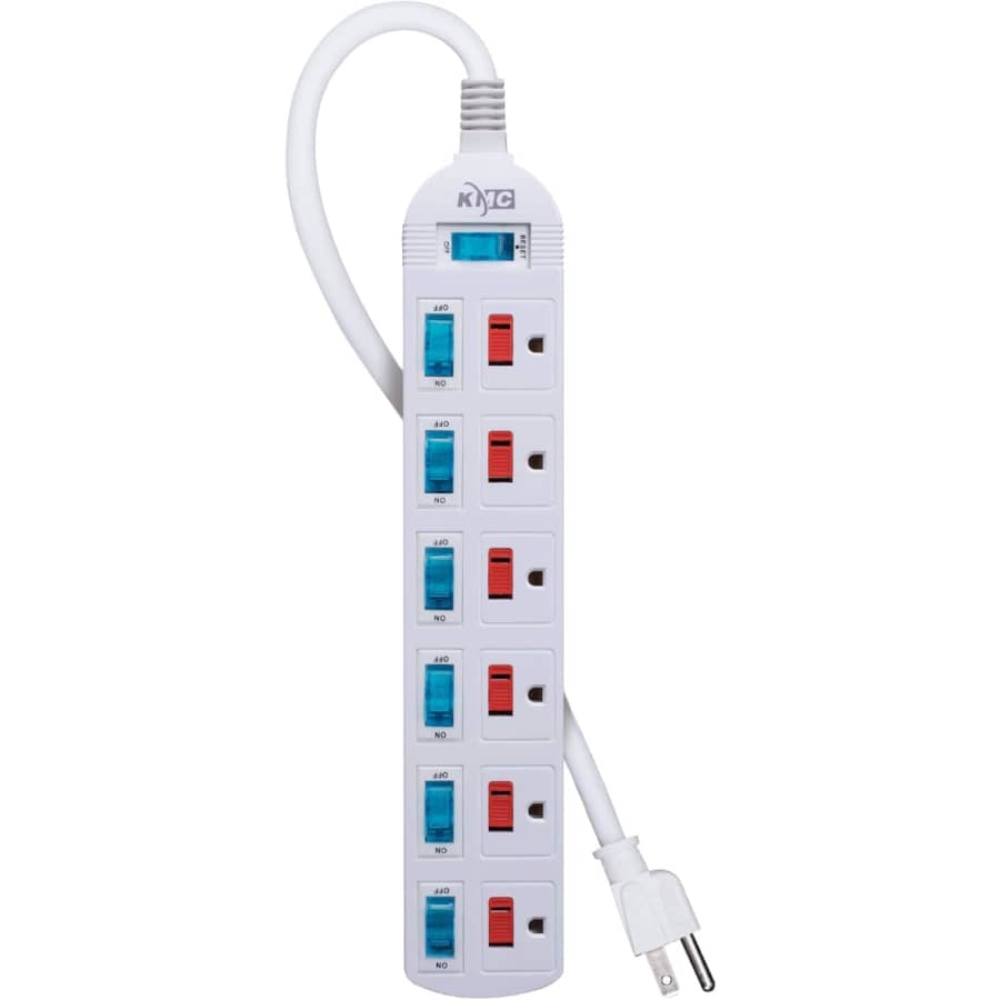 KMC 6-Outlet Power Strip with Independent Switches: $9.99 KMC 6-Outlet Power Strip with Independent Switches: $9.99