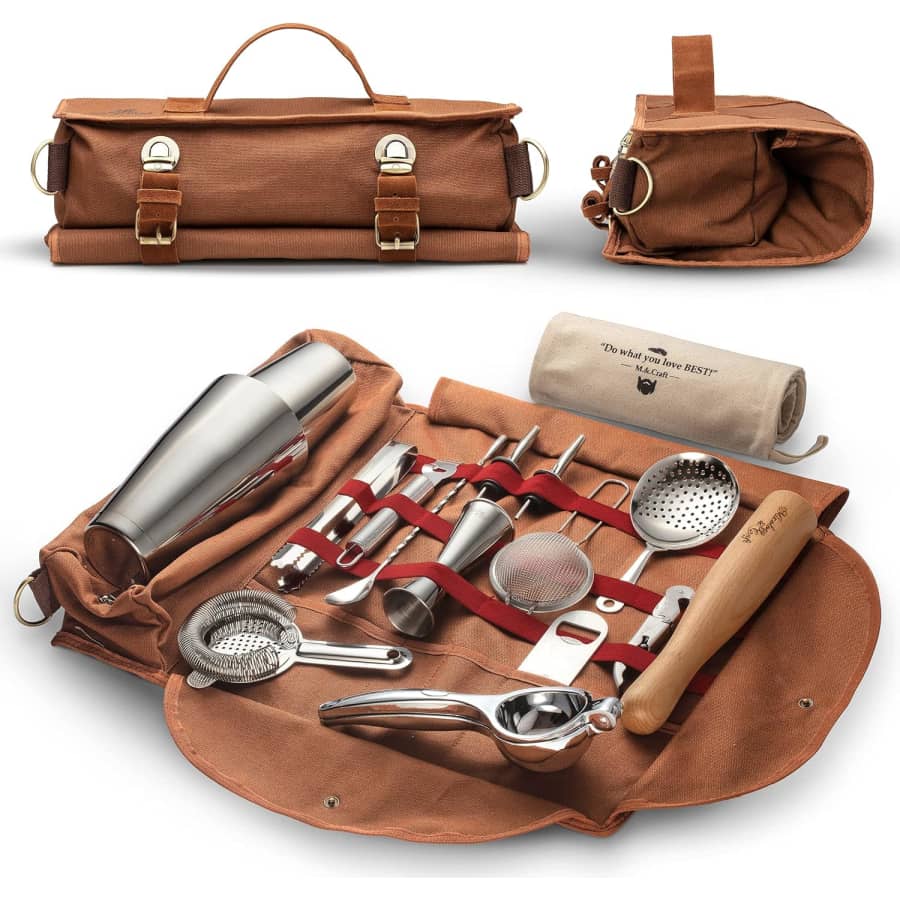 Mixology & Craft 17-Piece Travel Bartender Kit Bag: $68 Mixology & Craft 17-Piece Travel Bartender Kit Bag: $68