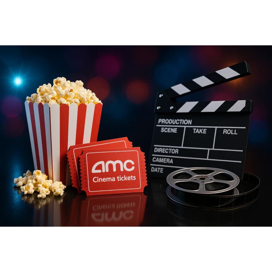 AMC Two Tickets and Popcorn: $16