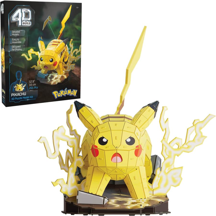 4D Build Pokémon Pikachu 3D Model Kit: $11.99