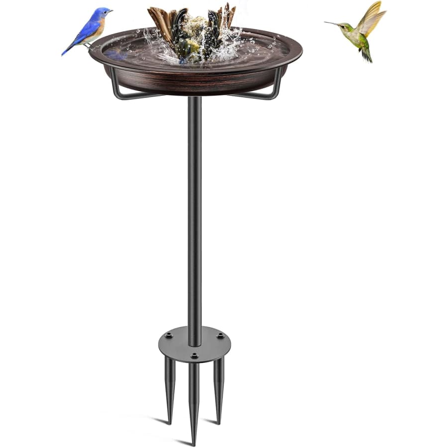 Bird Bath with Metal Stake Stand: $13