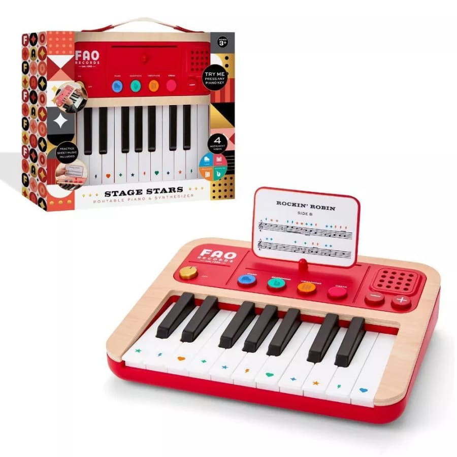 FAO Schwarz Stage Stars Portable Piano / Synthesizer Toy: $8.45