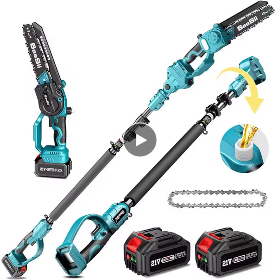 Seesii 8" 2-in-1 Cordless Electric Chainsaw: $74