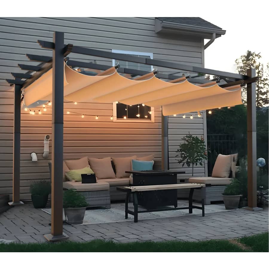 Aoxun 10'x12' Outdoor Retractable Pergola: $260