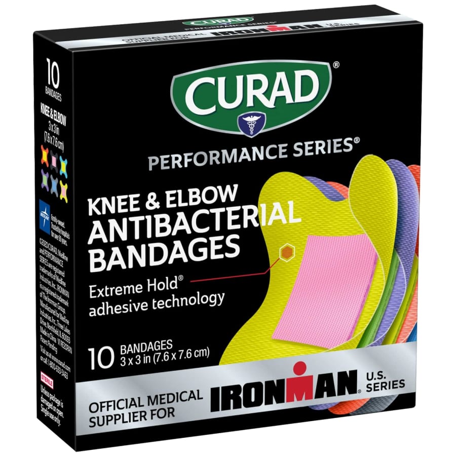 Curad Performance Series Ironman 3" x 3" Antibacterial Knee & Elbow Bandages 10-Pack: $2.97