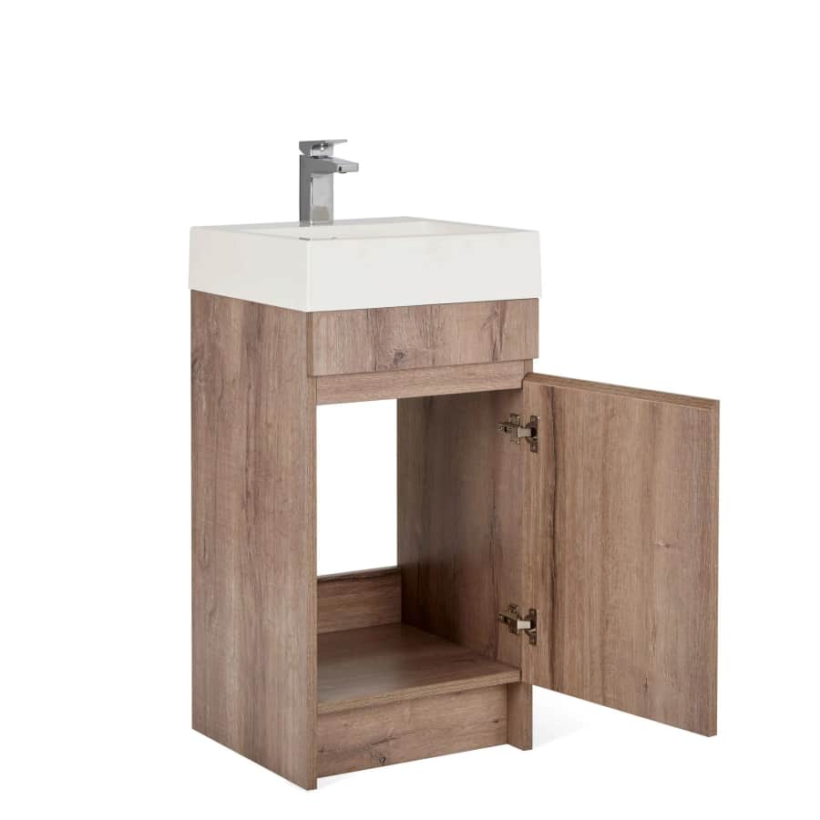 Mainstays Bathroom Vanity Cabinet w/ Marble Sink: $40