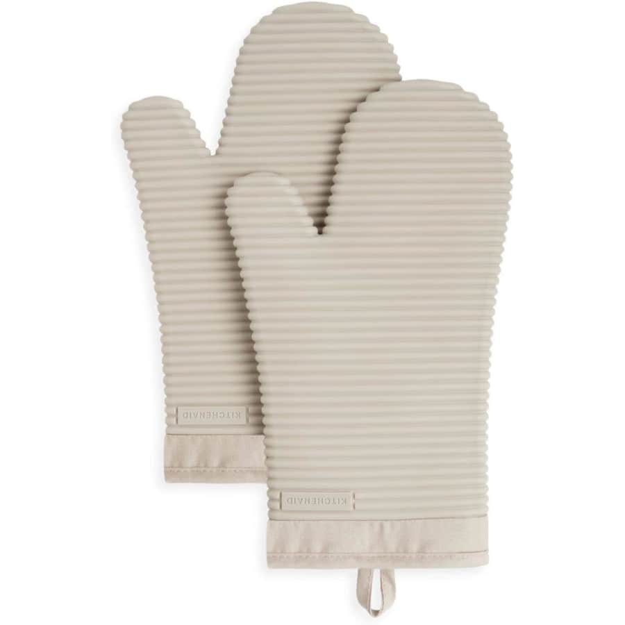 KitchenAid Ribbed Soft Silicone Oven Mitt Set: $8.48 KitchenAid Ribbed Soft Silicone Oven Mitt Set: $8.48