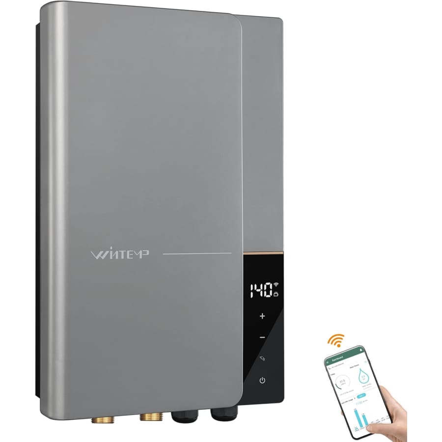 Wintemp 18kW Tankless Electric Water Heater with WiFi Control: $233.99
