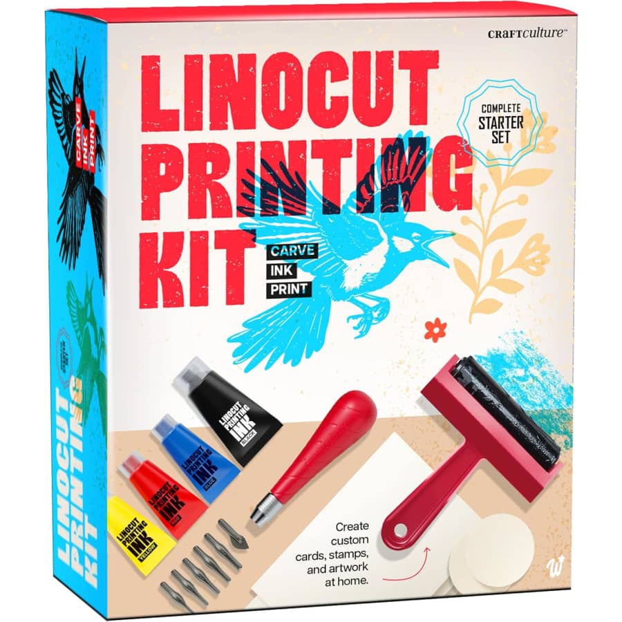 Linocut Printing Kit: $18 w/ Prime Linocut Printing Kit: $18 w/ Prime
