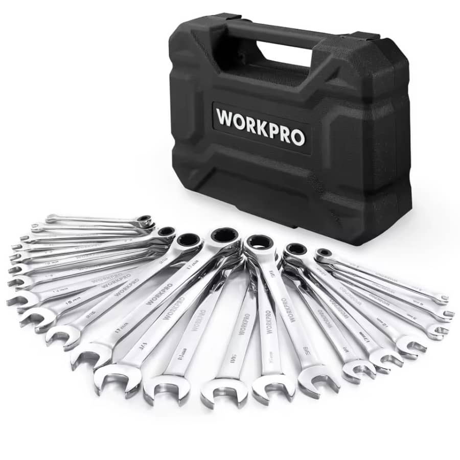 Workpro 22-Piece Ratcheting Wrench Set: $48.51