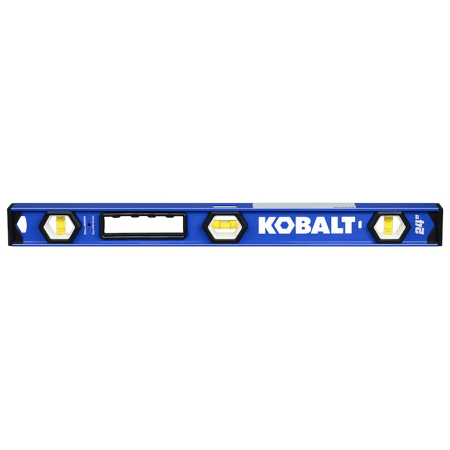 Kobalt Aluminum 24" 3-Vial I-Beam Level: $15 Kobalt Aluminum 24" 3-Vial I-Beam Level: $15