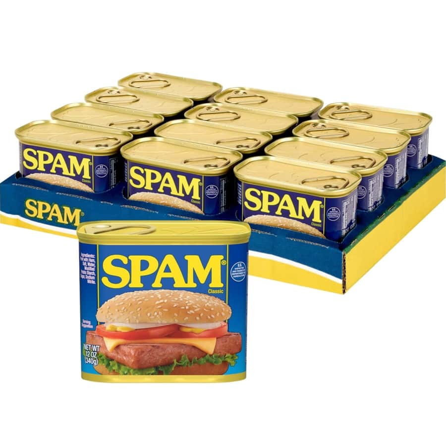 Spam Classic 12-oz. Can 12-Pack: $25 via Sub. & Save Spam Classic 12-oz. Can 12-Pack: $25 via Sub. & Save
